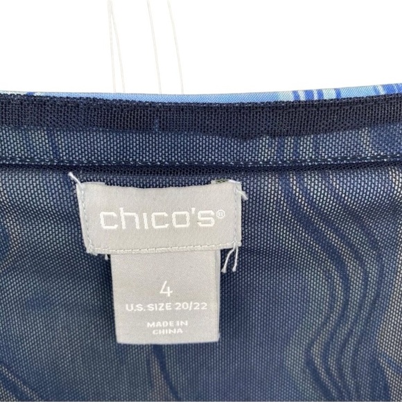 Chico's Blue/White Swirly Dress - Picture 7 of 8